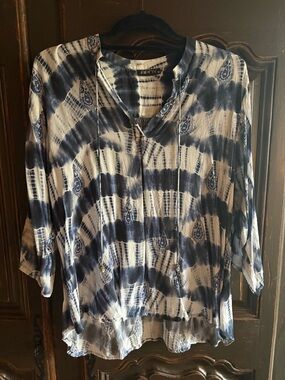 Apt. 9 Soft and Flowy Tie-Dye V-Neck Tunic